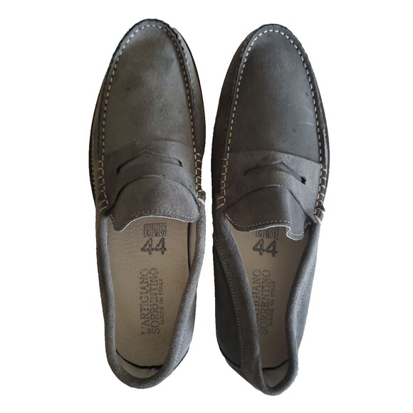 L\' Artigiano Sorrentino Loafers Boat Shos Men Sz 11 Shoes Gray Suede Made Italy main image 6